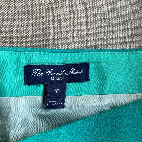 J Crew Vibrant Green Pencil Skirt - Picture 6 of 7